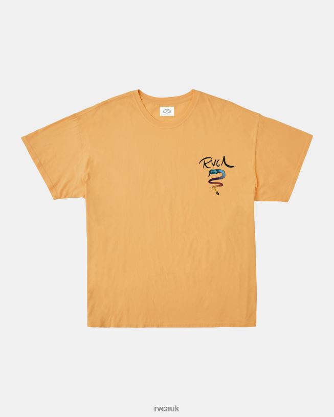 marigold Rose Machado Snake Tee Women L888X229 RVCA Clothing