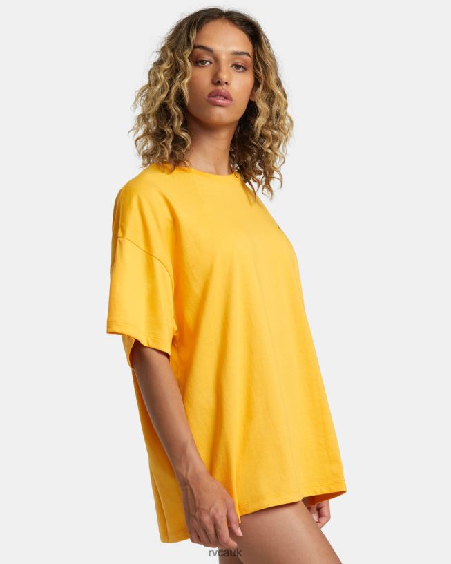 marigold Rose Machado Snake Tee Women L888X229 RVCA Clothing