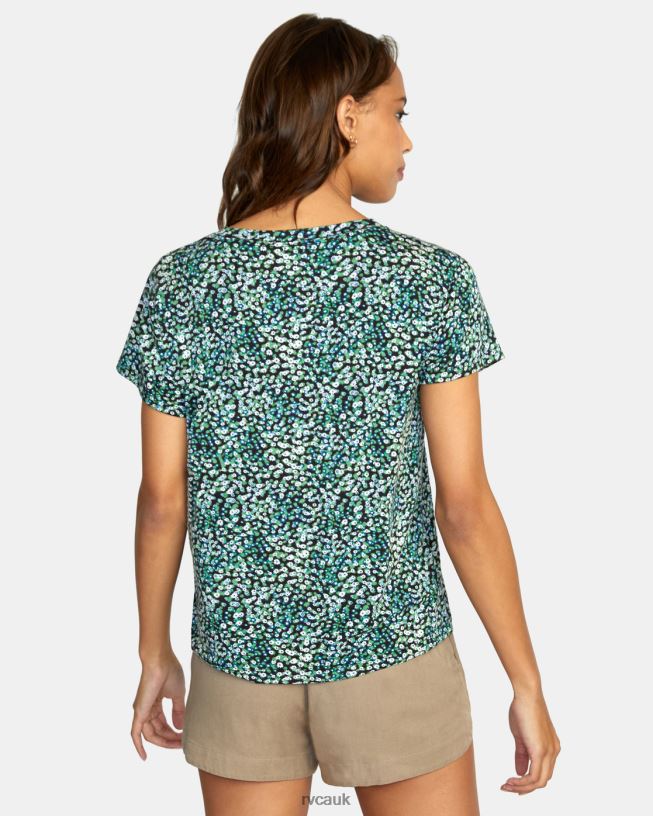 palm Recess 3 Crewneck Tee Women L888X1338 RVCA Clothing