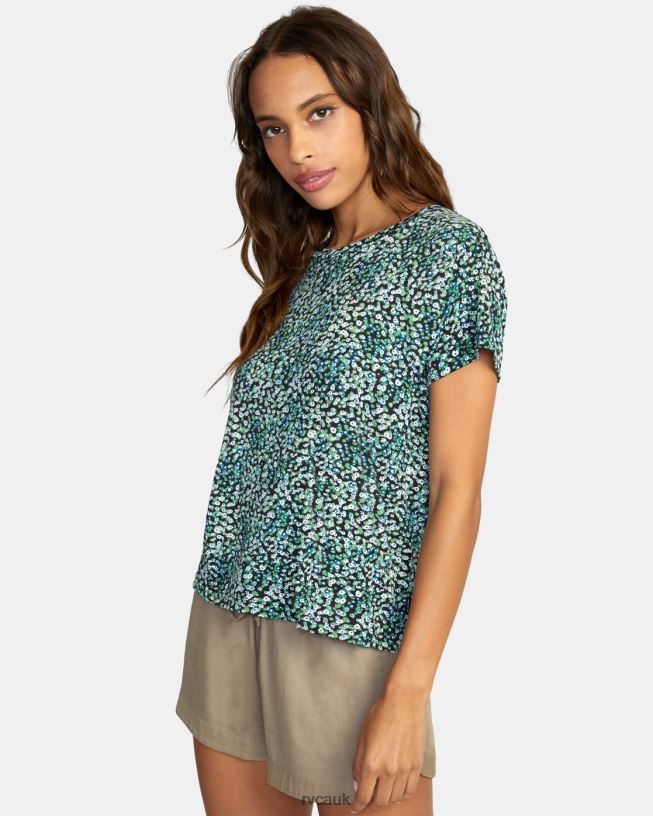 palm Recess 3 Crewneck Tee Women L888X1338 RVCA Clothing