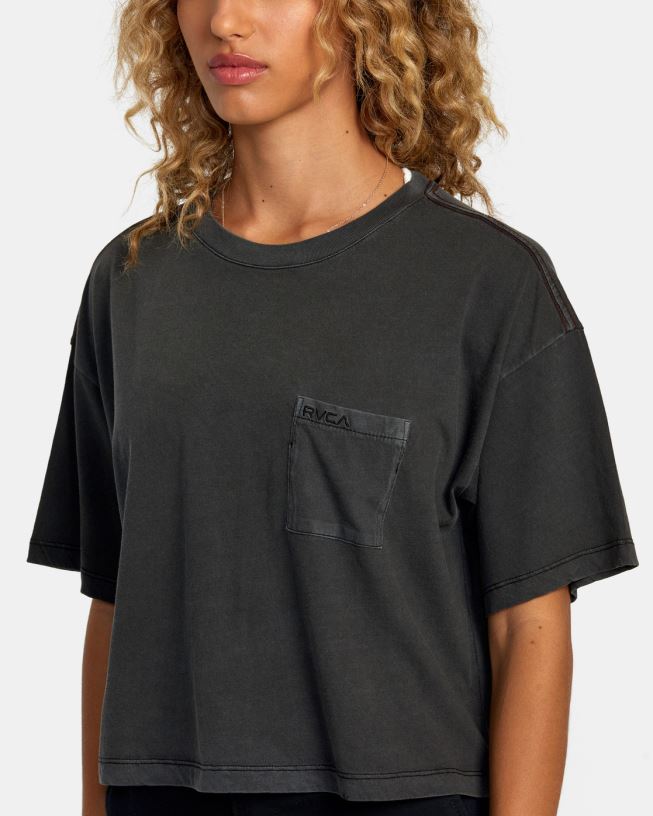 rvca black PTC Tee Women L888X1175 RVCA Clothing