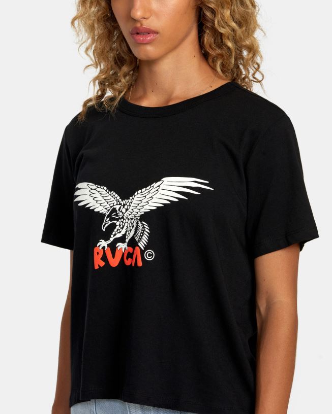 rvca black Patriot Tee Women L888X1247 RVCA Clothing