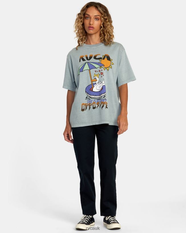 shale Sun Baked Tee Women L888X1237 RVCA Clothing