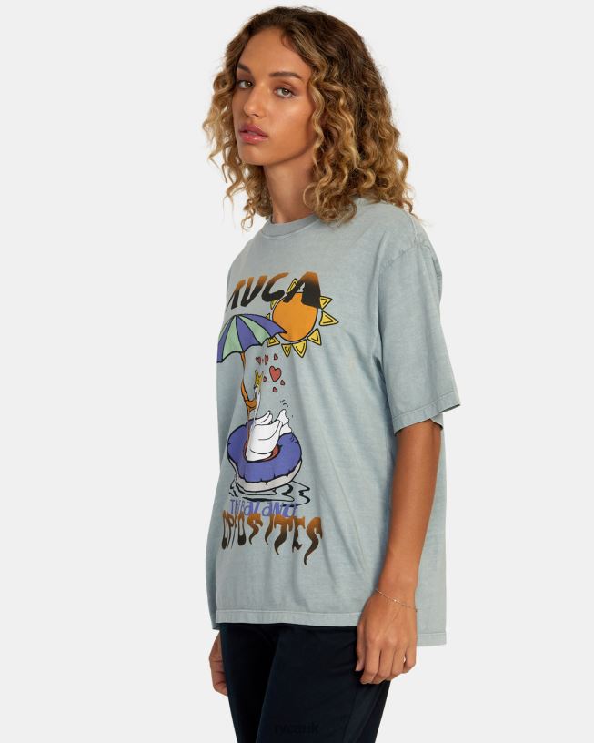 shale Sun Baked Tee Women L888X1237 RVCA Clothing