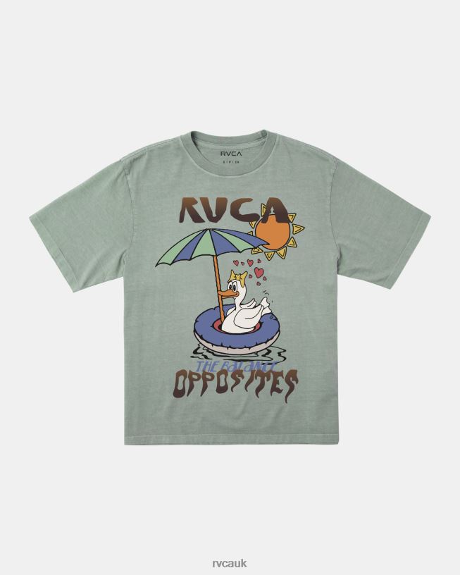 shale Sun Baked Tee Women L888X1237 RVCA Clothing