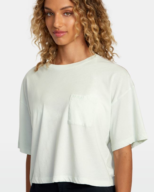 sky blue PTC Tee Women L888X1174 RVCA Clothing