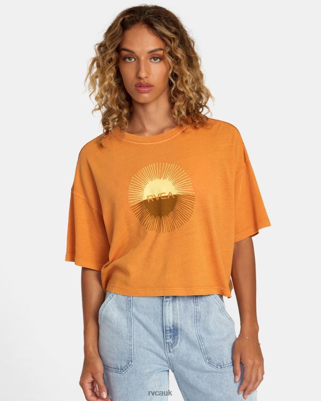 tangerine Solar Eclipse Tee Women L888X1173 RVCA Clothing