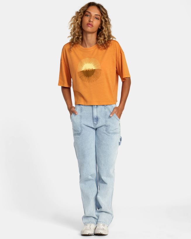 tangerine Solar Eclipse Tee Women L888X1173 RVCA Clothing