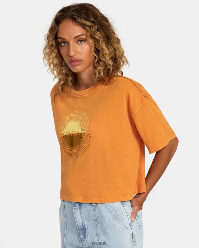tangerine Solar Eclipse Tee Women L888X1173 RVCA Clothing