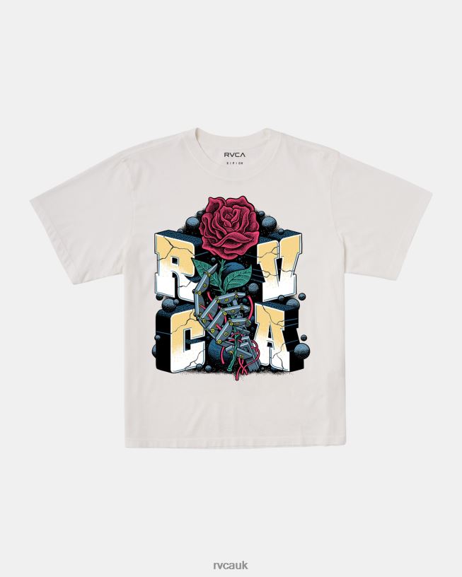 vintage white Mandroid Tee Women L888X269 RVCA Clothing