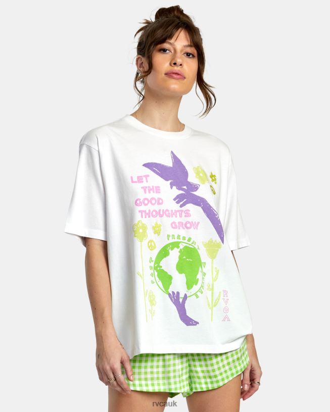 white Good Grow Anyday T-Shirt Women L888X1360 RVCA Clothing
