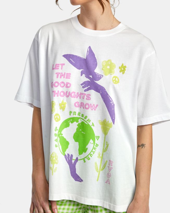 white Good Grow Anyday T-Shirt Women L888X1360 RVCA Clothing
