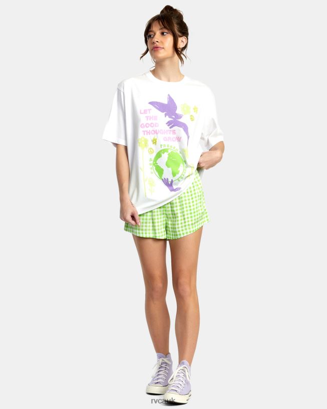 white Good Grow Anyday T-Shirt Women L888X1360 RVCA Clothing