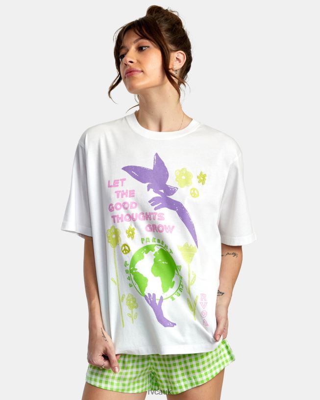 white Good Grow Anyday T-Shirt Women L888X1360 RVCA Clothing