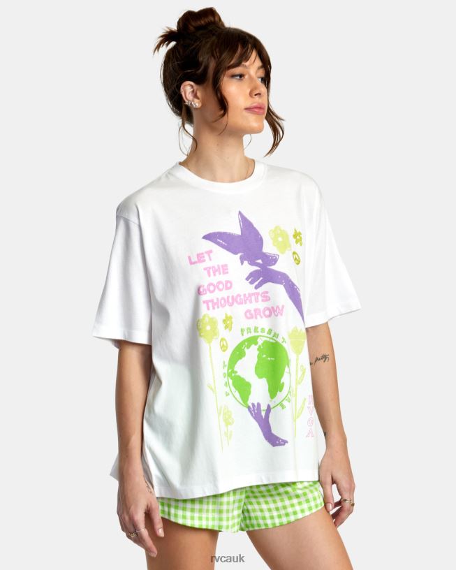 white Good Grow Anyday T-Shirt Women L888X1360 RVCA Clothing