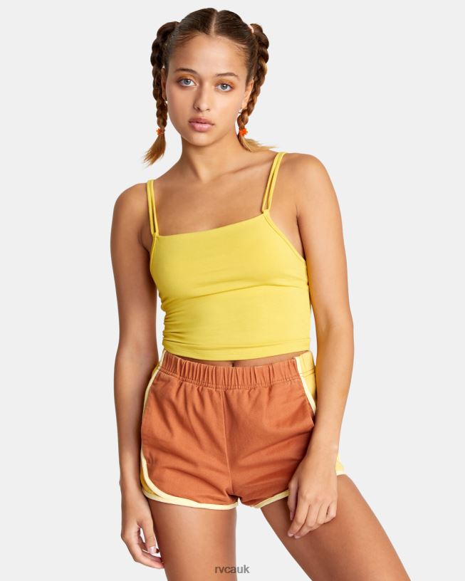 gold Canary Cami Top Women L888X1505 RVCA Clothing