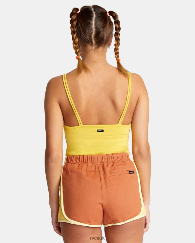 gold Canary Cami Top Women L888X1505 RVCA Clothing