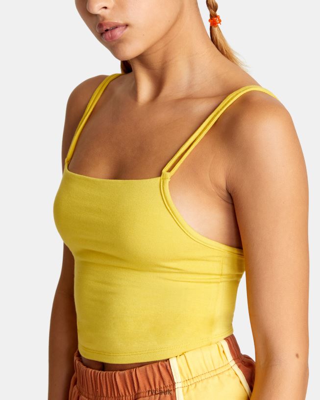 gold Canary Cami Top Women L888X1505 RVCA Clothing