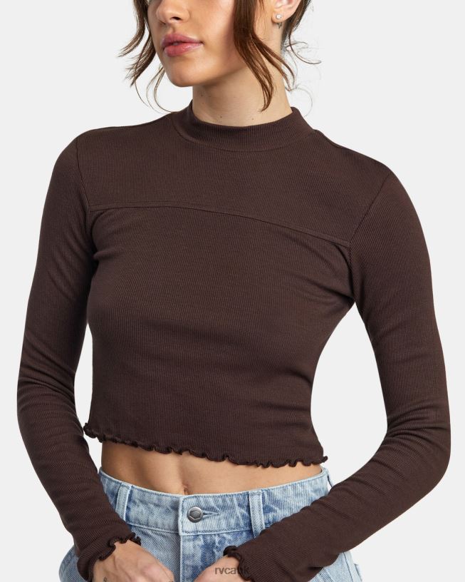 java Saved Long Sleeve Long Sleeve Crop Top Women L888X1087 RVCA Clothing