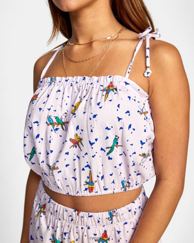 pink LP x KLW Uncaged Crop Top Women L888X1038 RVCA Clothing