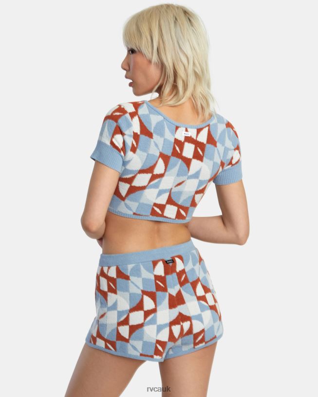 sandlewood Geode Knitted Crop Top Women L888X1385 RVCA Clothing