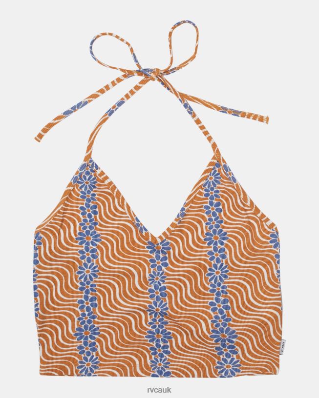 tangerine Sunrise Halter Top Women L888X1116 RVCA Clothing