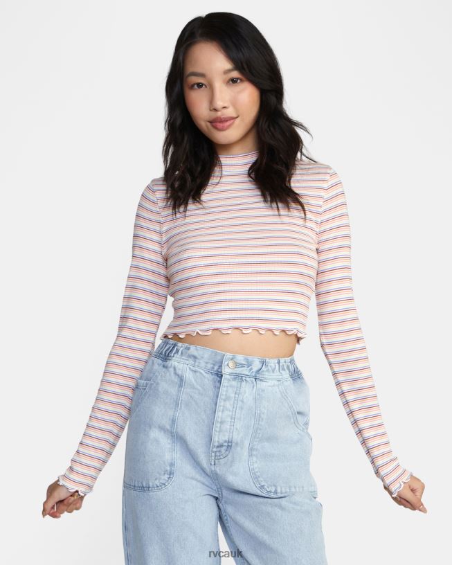 whisper white Saved Long Sleeve Women L888X1620 RVCA Clothing