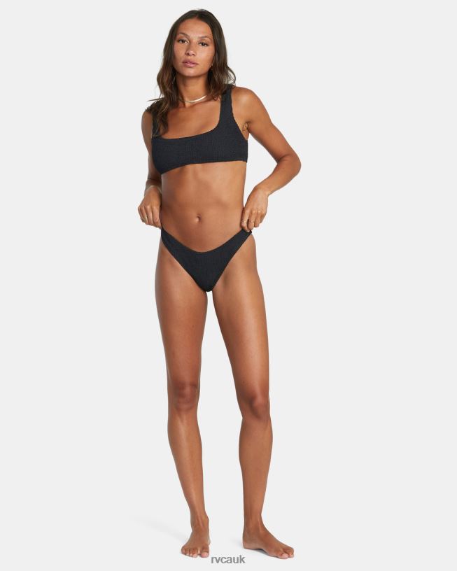 black Grooves French Bikini Bottoms Women L888X1090 RVCA Swim