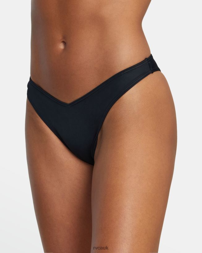 black Solid Medium Bikini Bottoms Women L888X1294 RVCA Swim