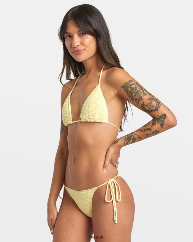 lemon Glory Tie Side Cheeky Bikini Bottoms Women L888X1387 RVCA Swim