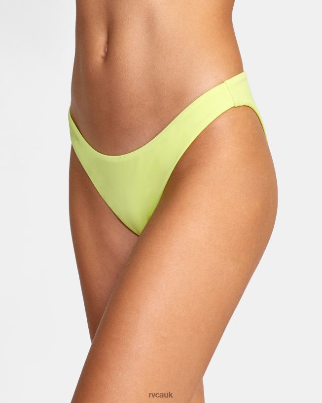 limeade Solid Medium Bikini Bottoms Women L888X1496 RVCA Swim