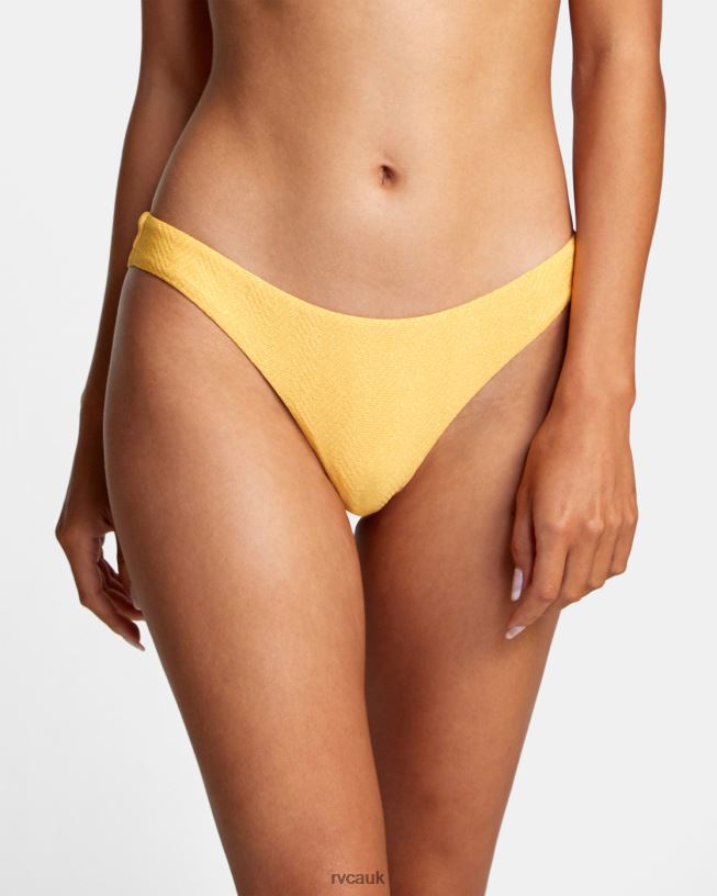 marigold Brightside Cheeky Bikini Bottoms Women L888X1659 RVCA Swim