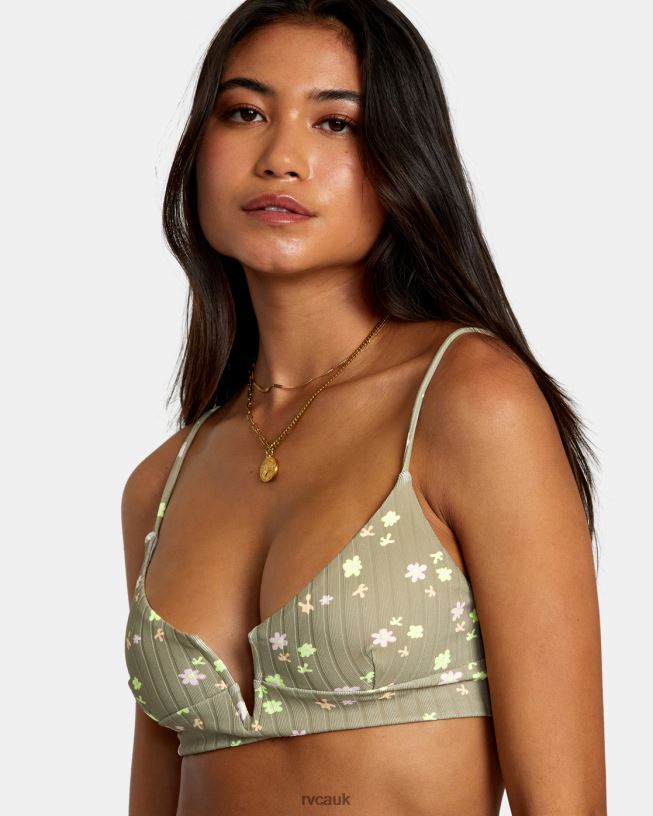 aloe Decoupage Crop Bikini Top Women L888X1203 RVCA Swim