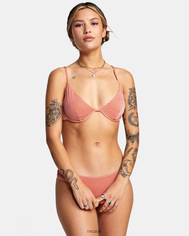apricot Strata Underwire Bikini Top Women L888X1690 RVCA Swim