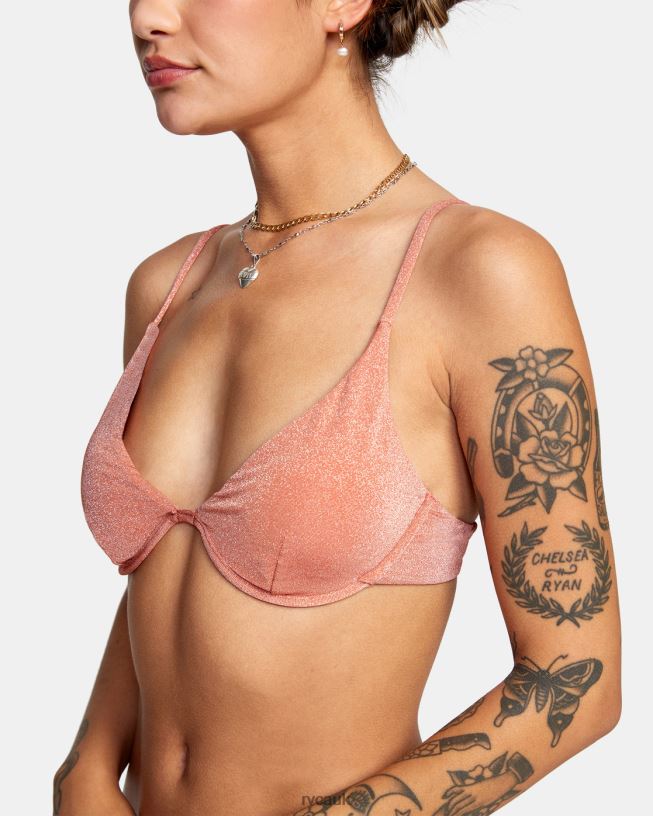 apricot Strata Underwire Bikini Top Women L888X1690 RVCA Swim