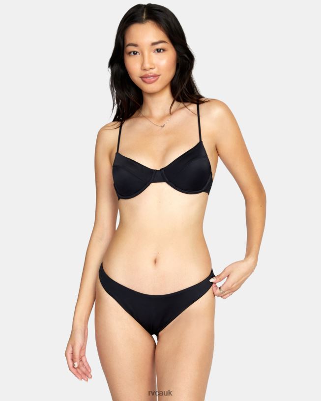 black Solid Underwire Bikini Top Women L888X1286 RVCA Swim