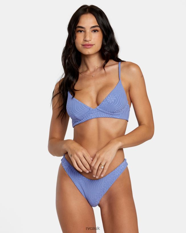 coast Dazed Shimmer Triangle Bikini Top Women L888X1117 RVCA Swim