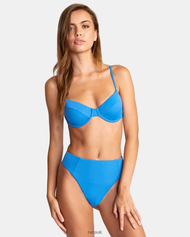enamel blue Solid Underwire Bikini Top Women L888X1490 RVCA Swim