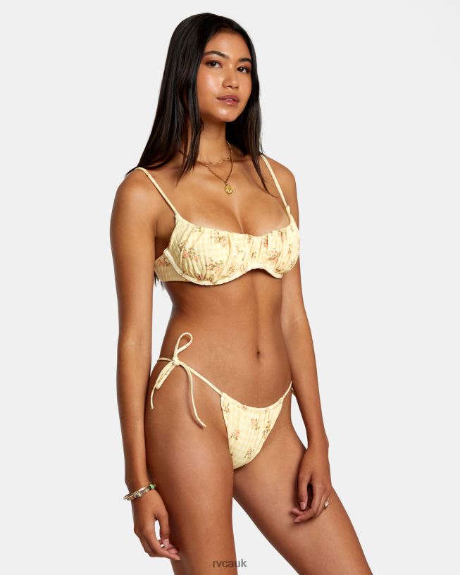 golden Cottage Wide Rib Bralette Bikini Top Women L888X1241 RVCA Swim