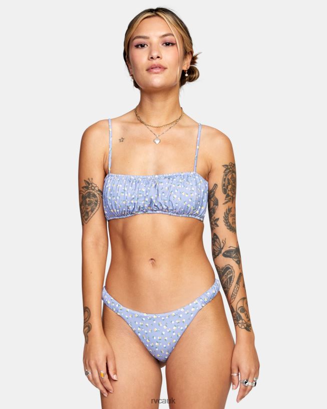 grey purple Mille Bandeau Bikini Top Women L888X1326 RVCA Swim
