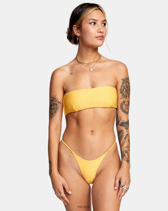 marigold Brightside Bandeau Bikini Top Women L888X1630 RVCA Swim