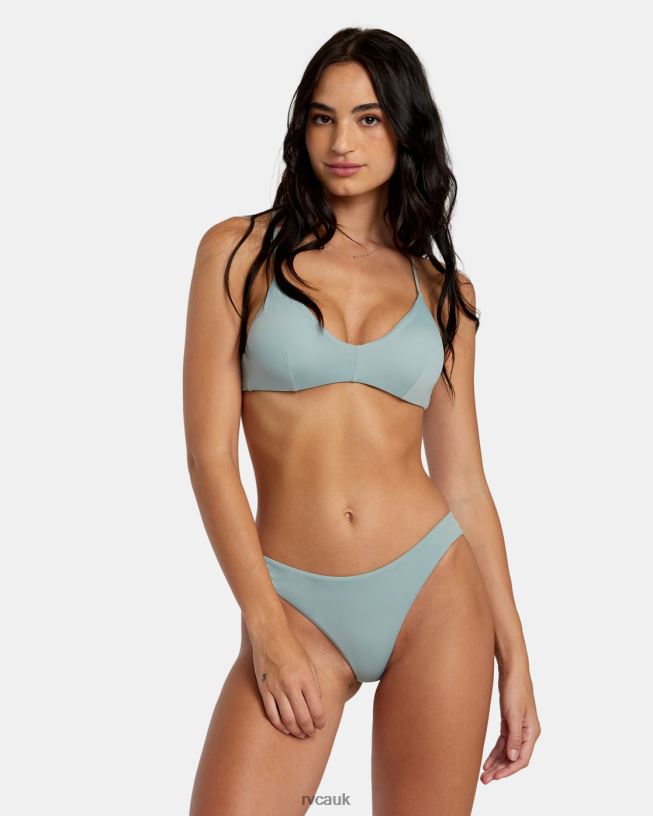 shale Solid Crossback Bikini Top Women L888X1096 RVCA Swim