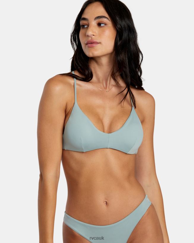 shale Solid Crossback Bikini Top Women L888X1096 RVCA Swim