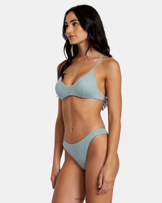 shale Solid Crossback Bikini Top Women L888X1096 RVCA Swim