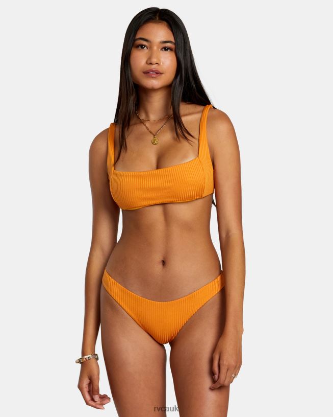 tangerine Tangerine Shimmer Bralette Bikini Top Women L888X1141 RVCA Swim