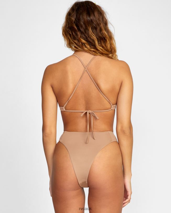 wood Solid Crossback Bikini Top Women L888X1355 RVCA Swim